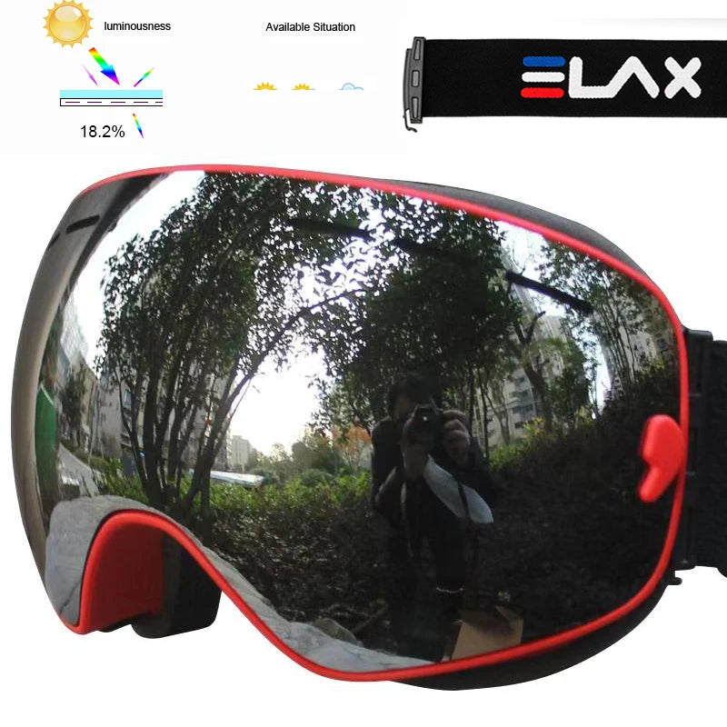 ELAX Double Layer Anti-Fog Ski & Snowboard Goggles