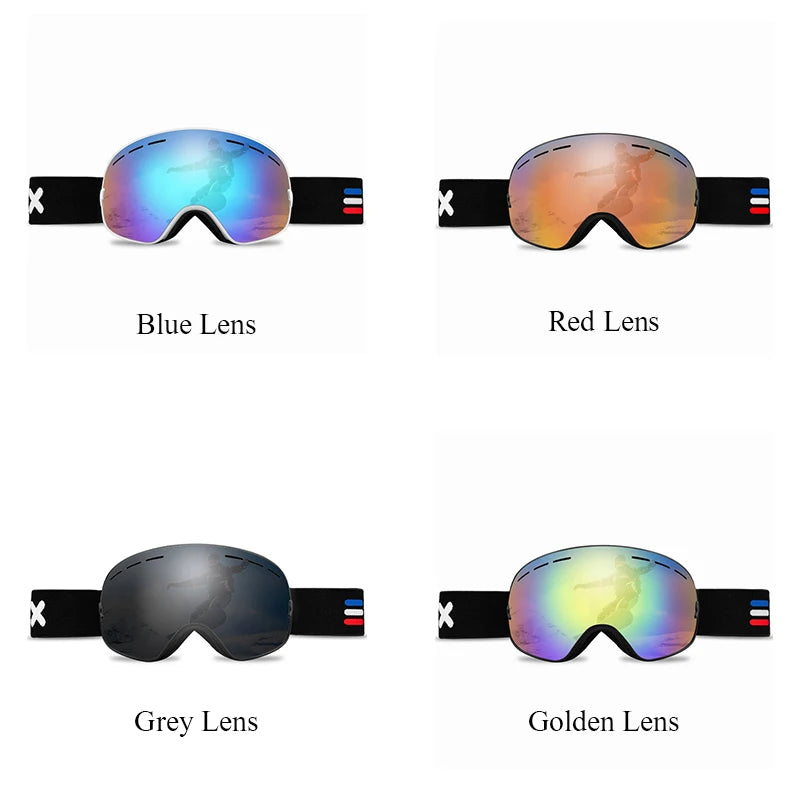 ELAX Double Layer Anti-Fog Ski & Snowboard Goggles