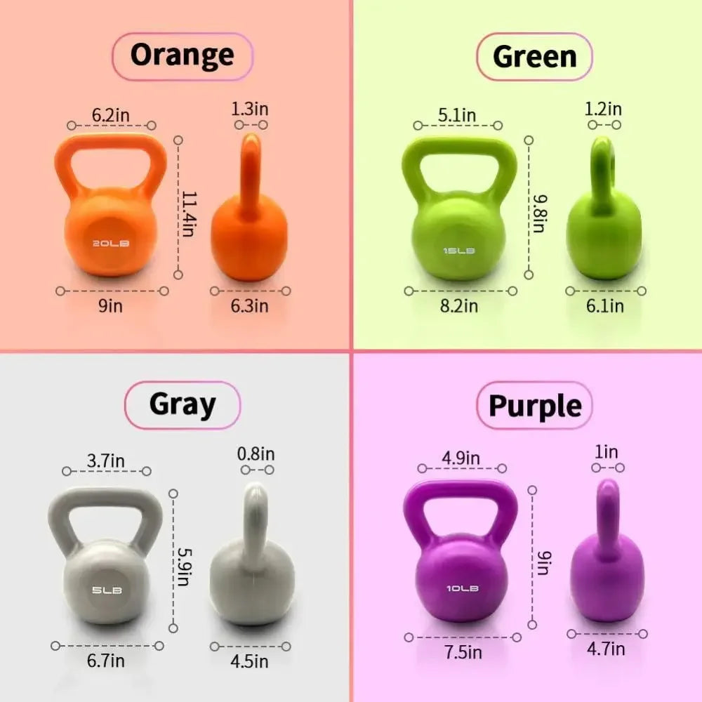 5lbs Vinyl Kettlebell – Strength Training Weight for Home Gym