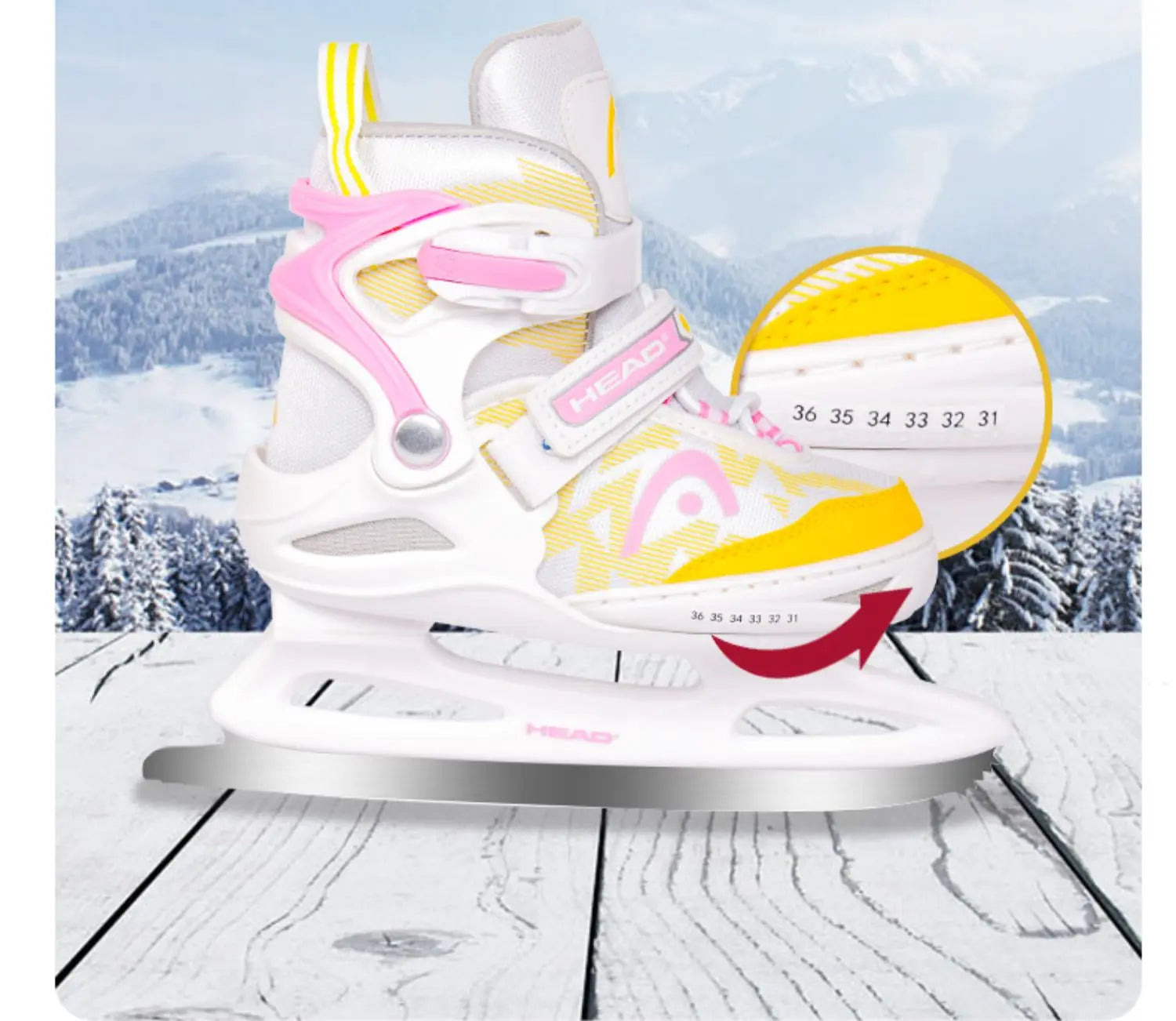 HEAD Adjustable Kids Figure & Ice Hockey Skates