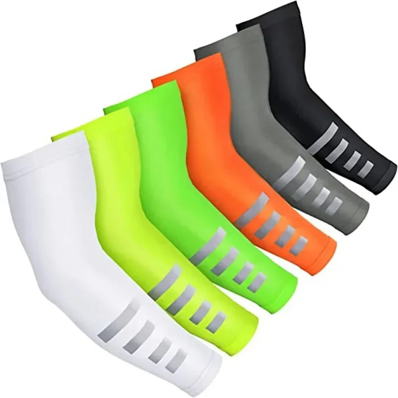 Outdoor Sun Protection Arm Sleeves – Reflective Ice Silk, 1 Pair