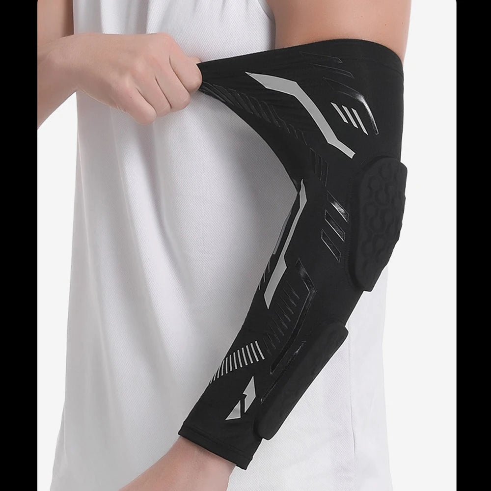 Sports Padded Arm Sleeve – Compression Elbow Guard for Basketball & More