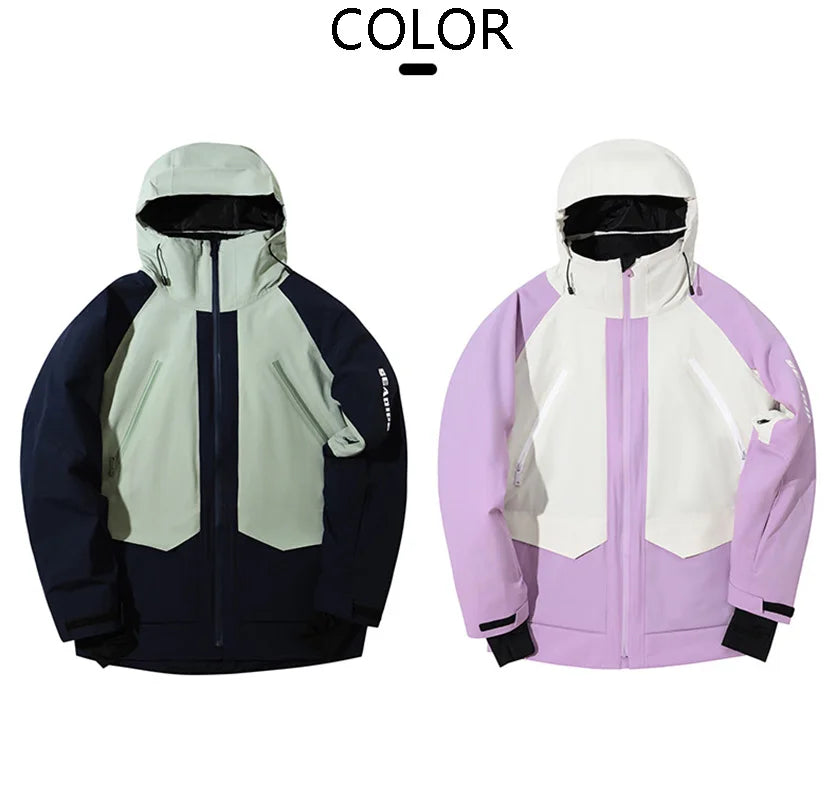 SEARIPE Unisex Ski Jacket – Waterproof Windproof Snowboard Coat