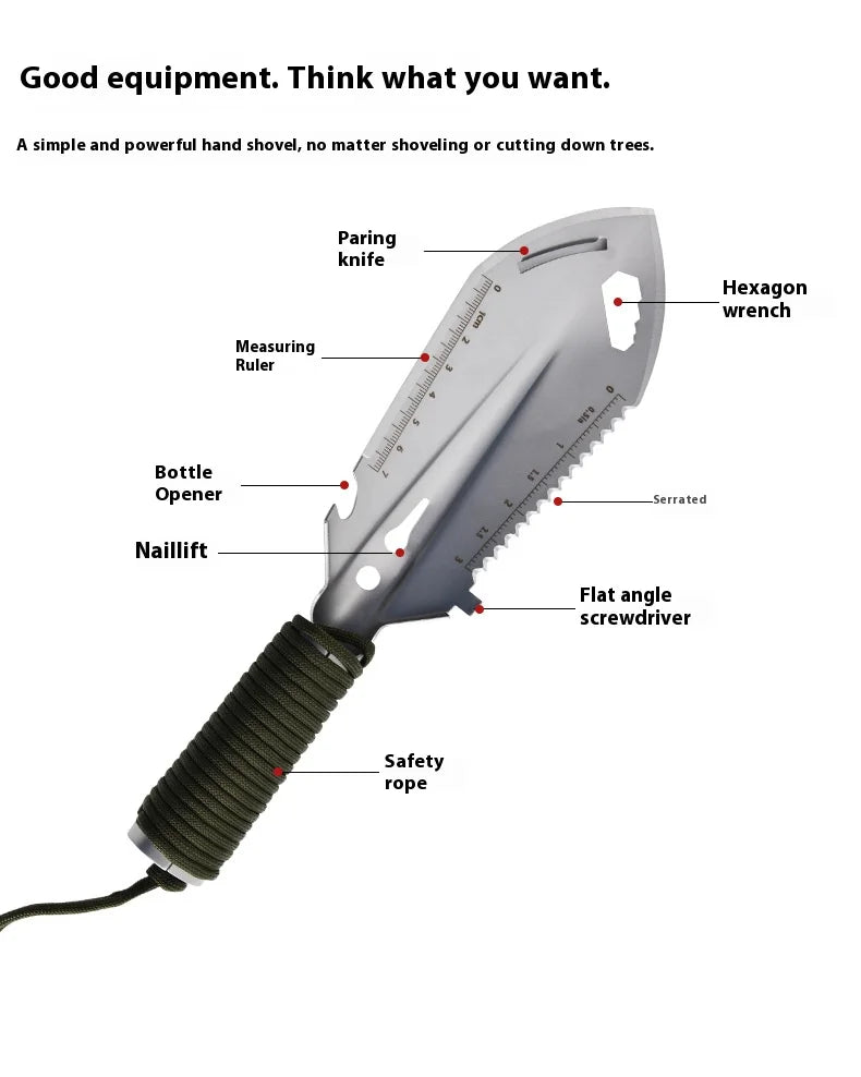 Portable Multifunctional Survival Shovel