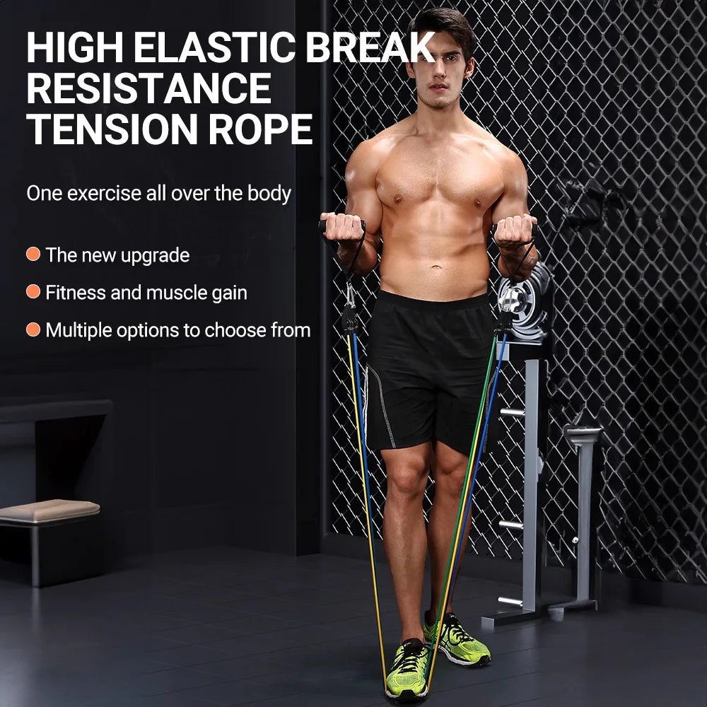 Resistance Bands Set (10–14pcs)