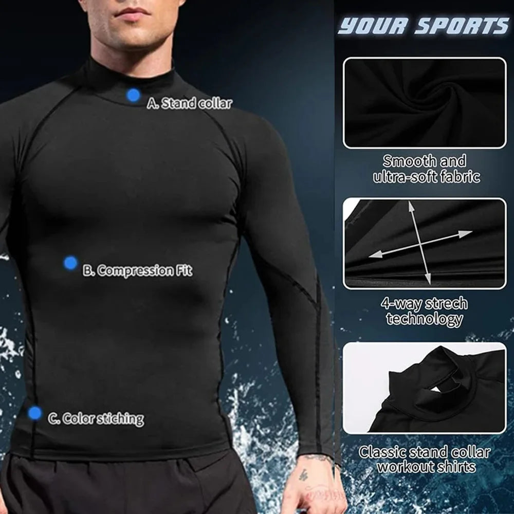 Winter Men’s Compression Warm Shirt