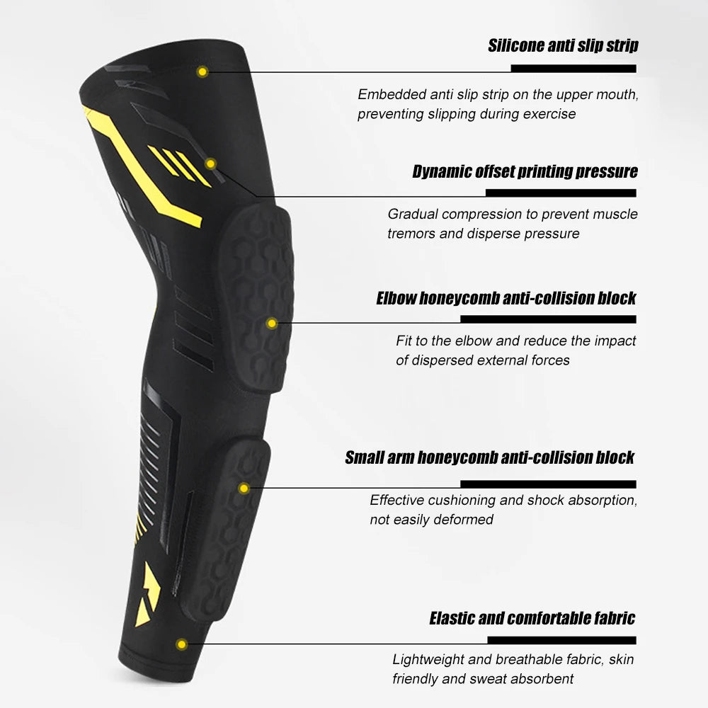 Sports Padded Arm Sleeve – Compression Elbow Guard for Basketball & More