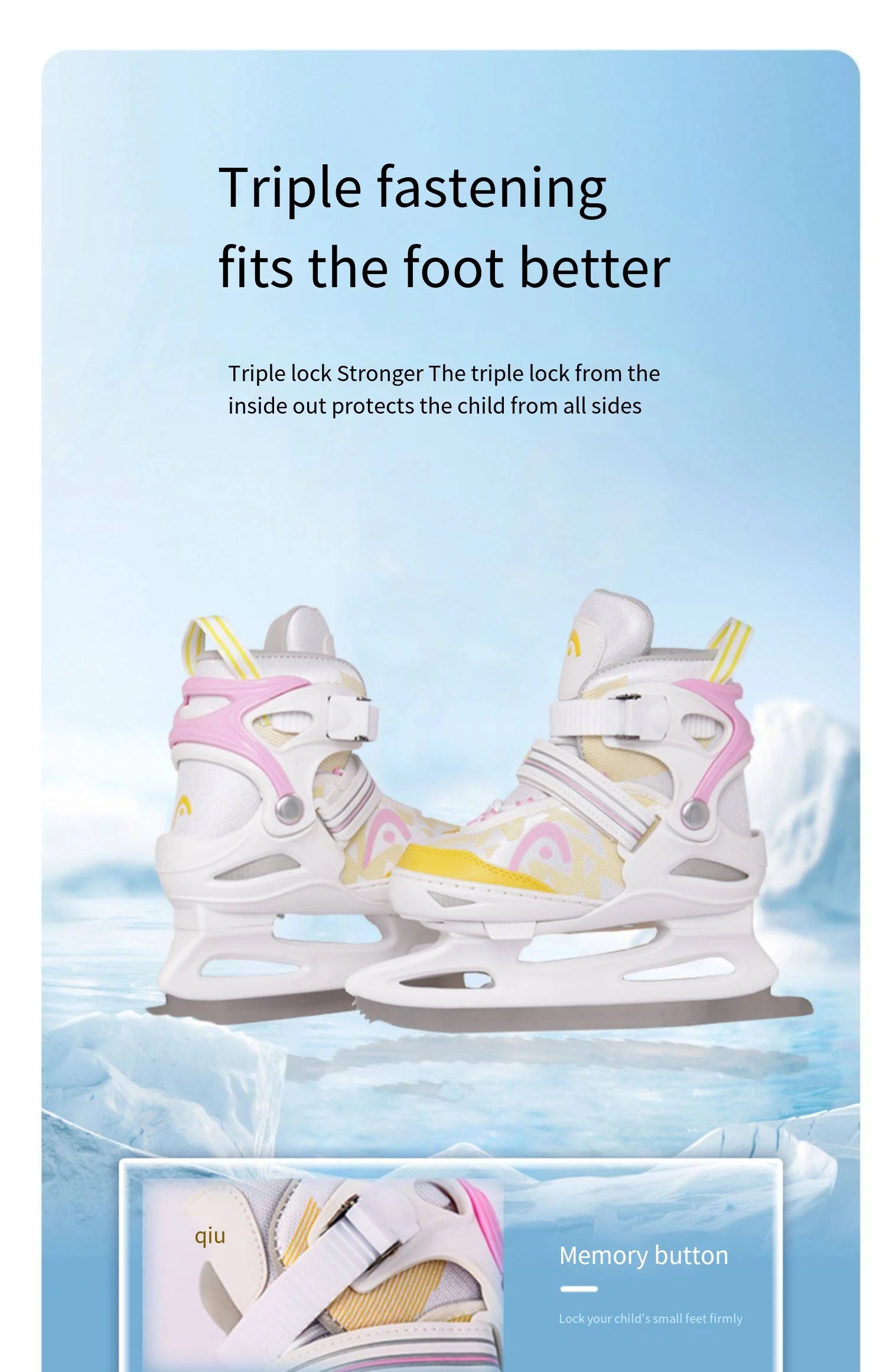 HEAD Adjustable Kids Figure & Ice Hockey Skates