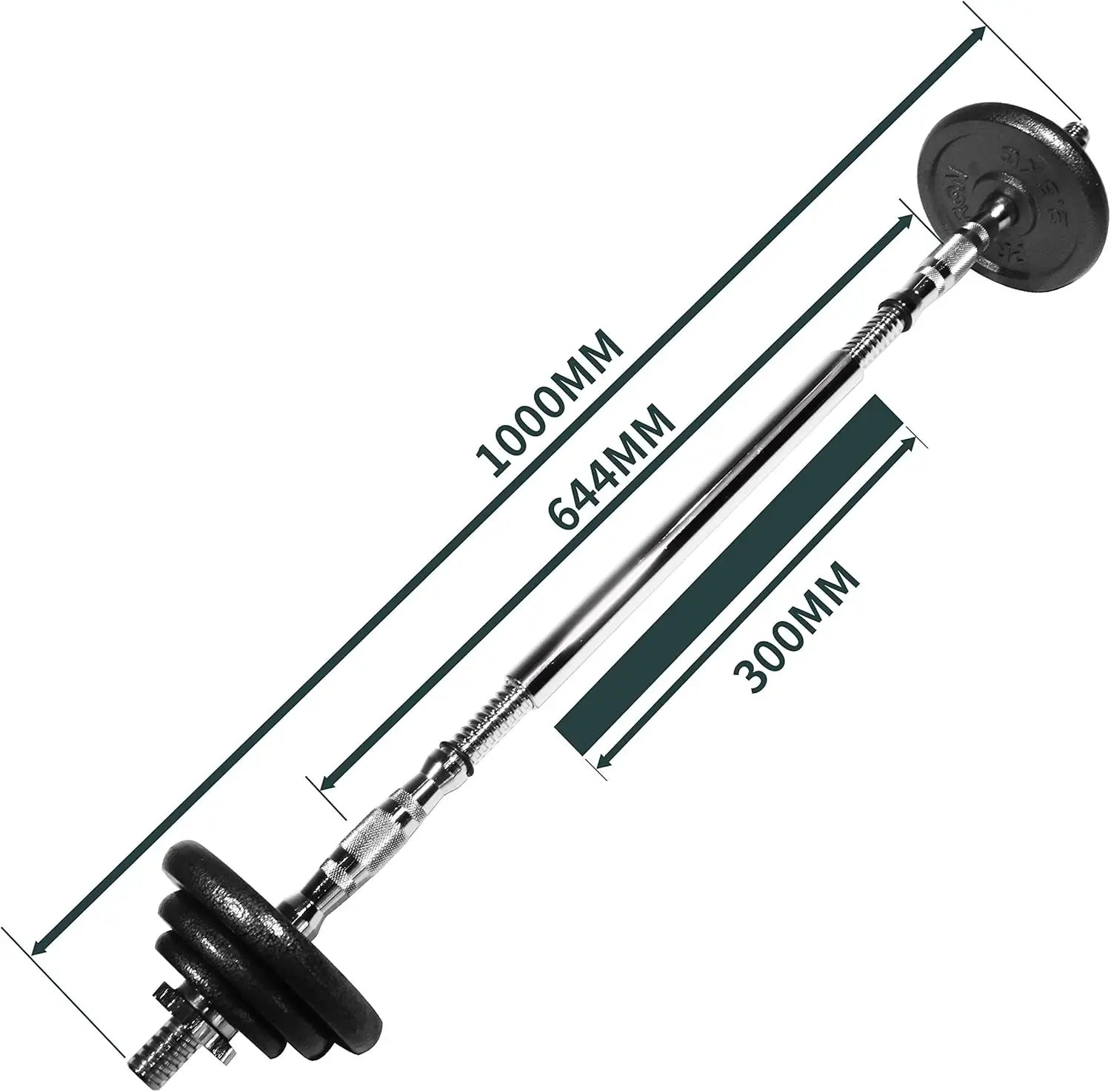 44Lbs Adjustable Cast Iron Dumbbell Set