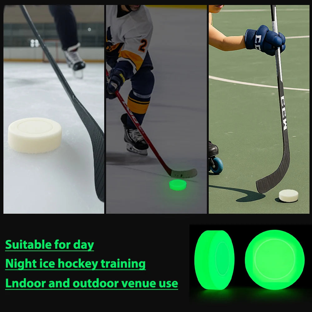 5/10pcs Glowing Hockey Pucks – PVC Luminous Training Accessories