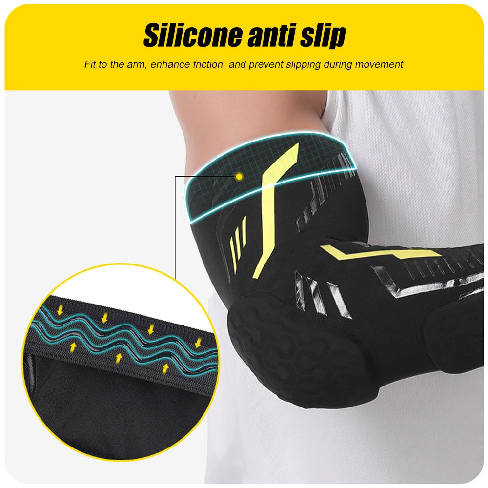 Sports Padded Arm Sleeve – Compression Elbow Guard for Basketball & More