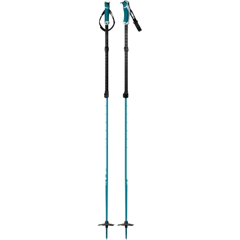 VIA Aluminum Adjustable Ski Poles – Ergonomic Grip, 2-Piece Pair