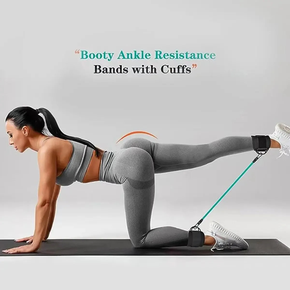 TPE Resistance Bands with Ankle Straps – Fitness & Leg Training Set