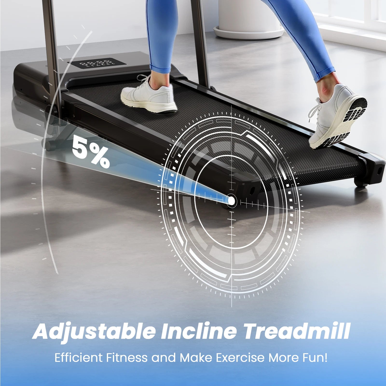 3.0HP Foldable Portable Treadmill with Incline