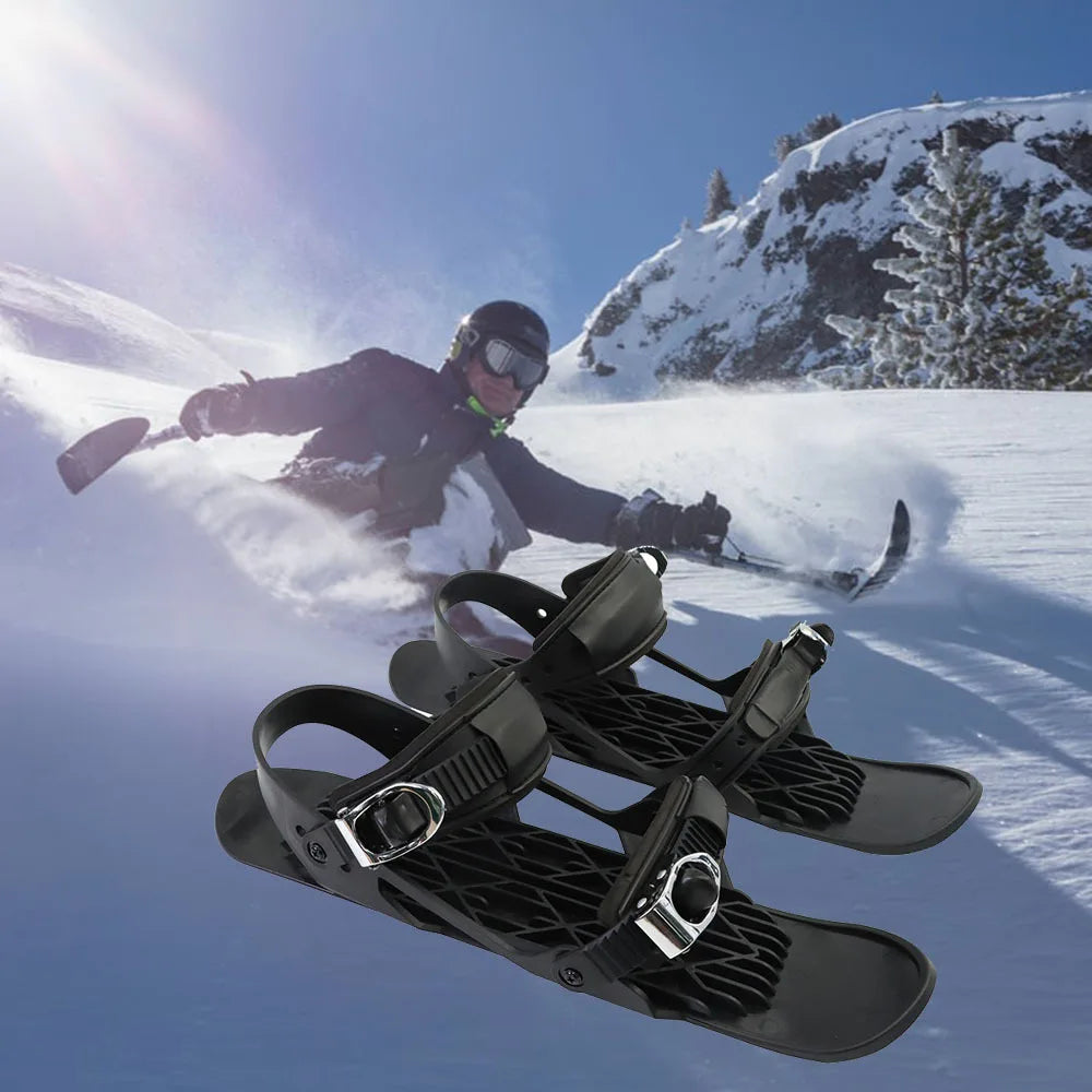 Mini Short Ski Shoes – Adjustable Portable Snow Boots for Adults