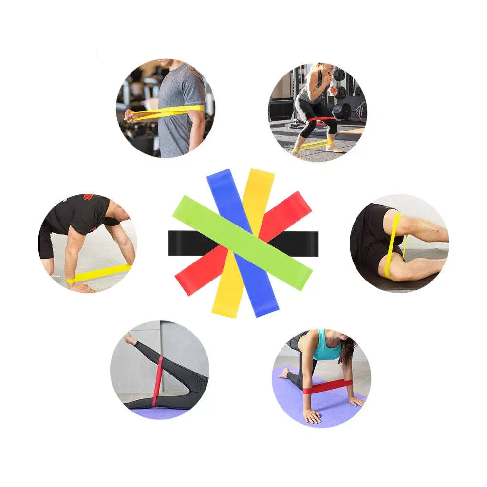 TPE Yoga Resistance Bands – Multi-Color Fitness & Pilates Elastic Bands
