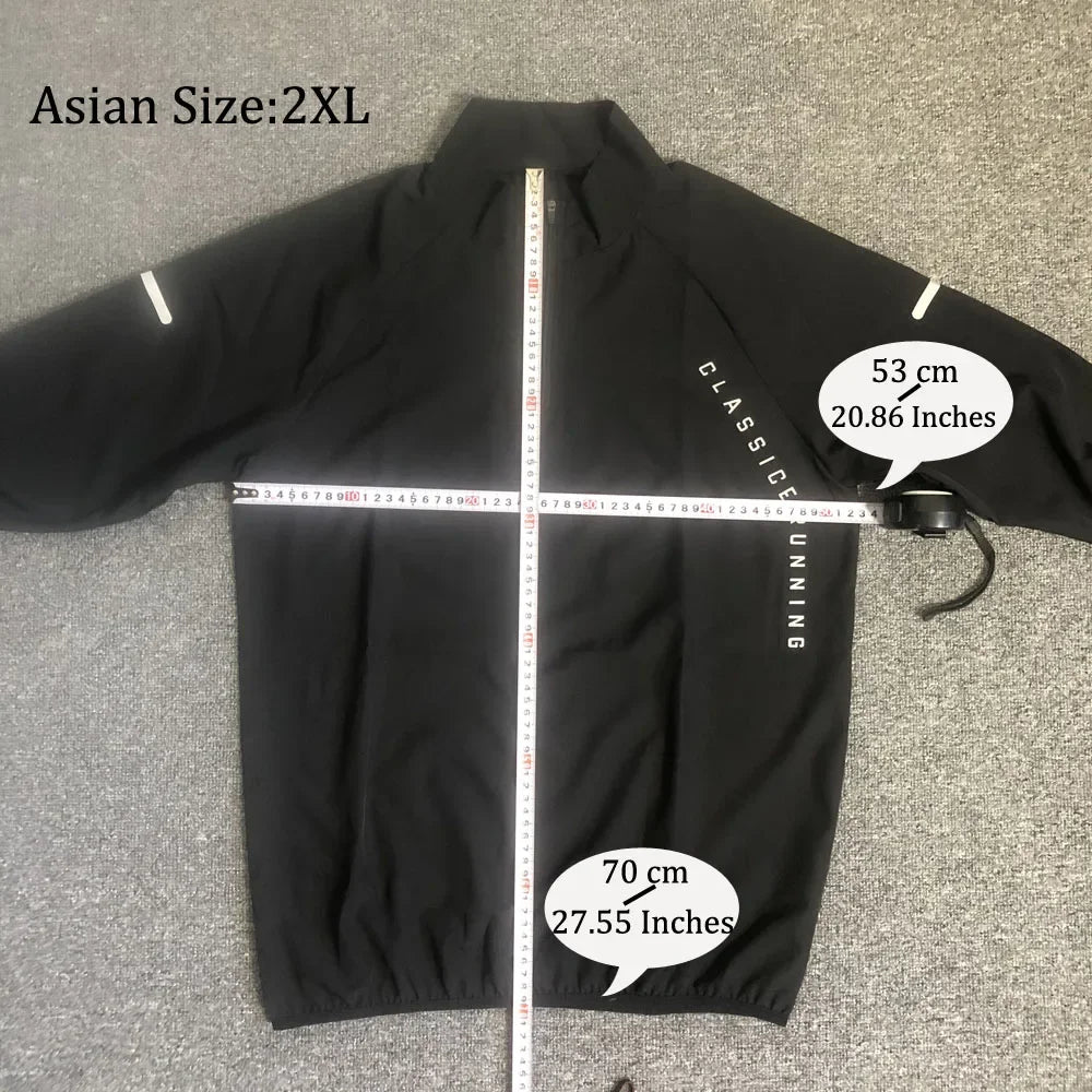 2025 Men’s Running Jacket – Zipper Hooded Sportswear for Training & Jogging