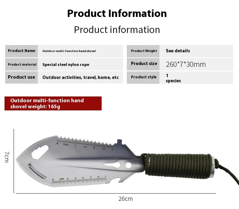 Portable Multifunctional Survival Shovel