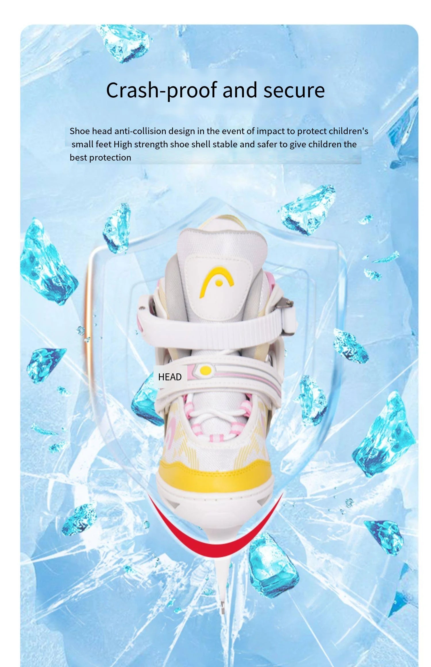 HEAD Adjustable Kids Figure & Ice Hockey Skates