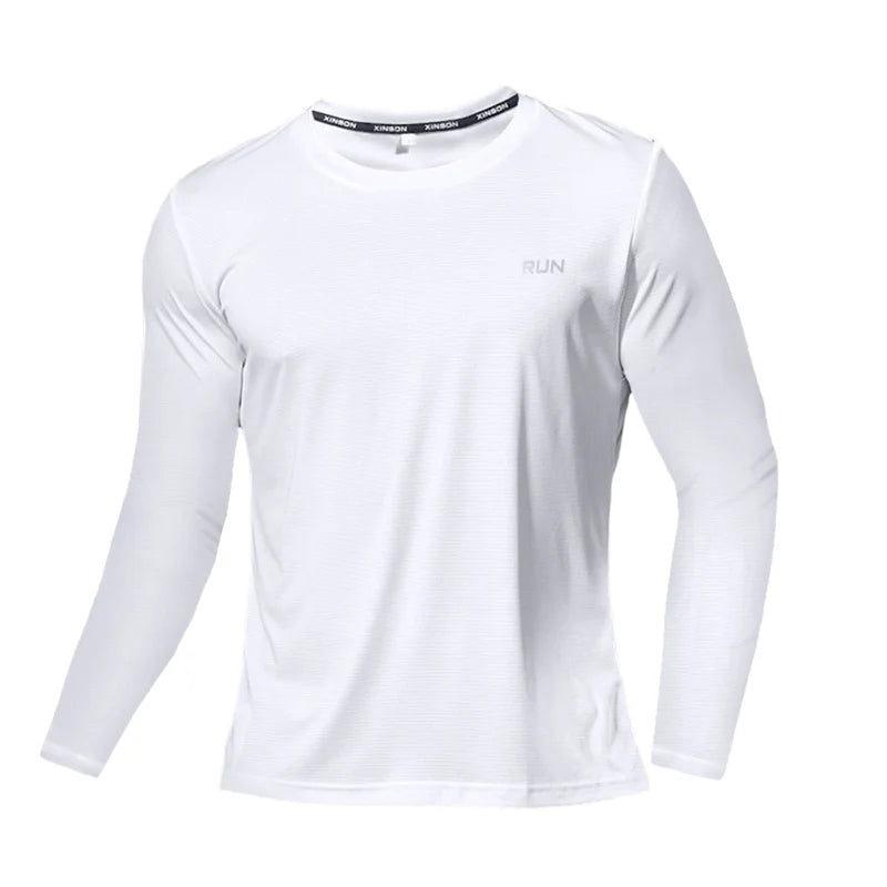 Men’s Summer Ice Silk Long Sleeve T-Shirt
