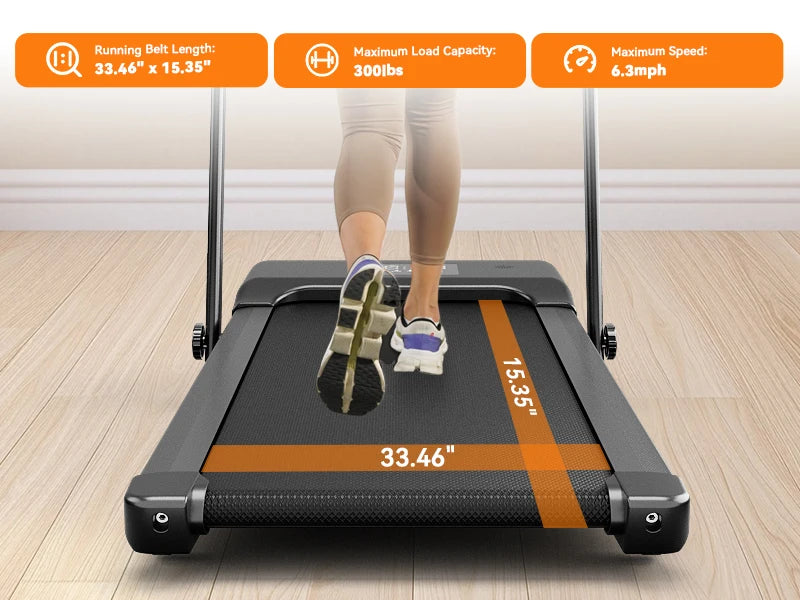 3.0HP Foldable Portable Treadmill with Incline