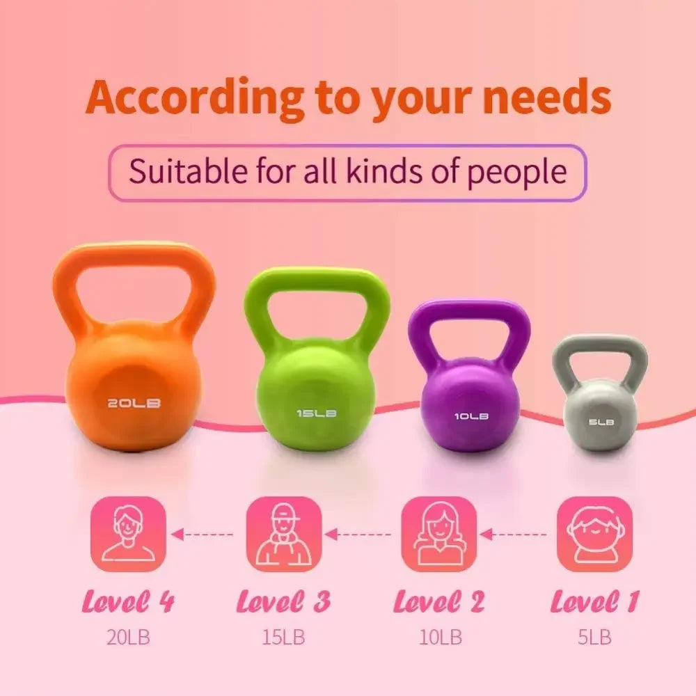 5lbs Vinyl Kettlebell – Strength Training Weight for Home Gym
