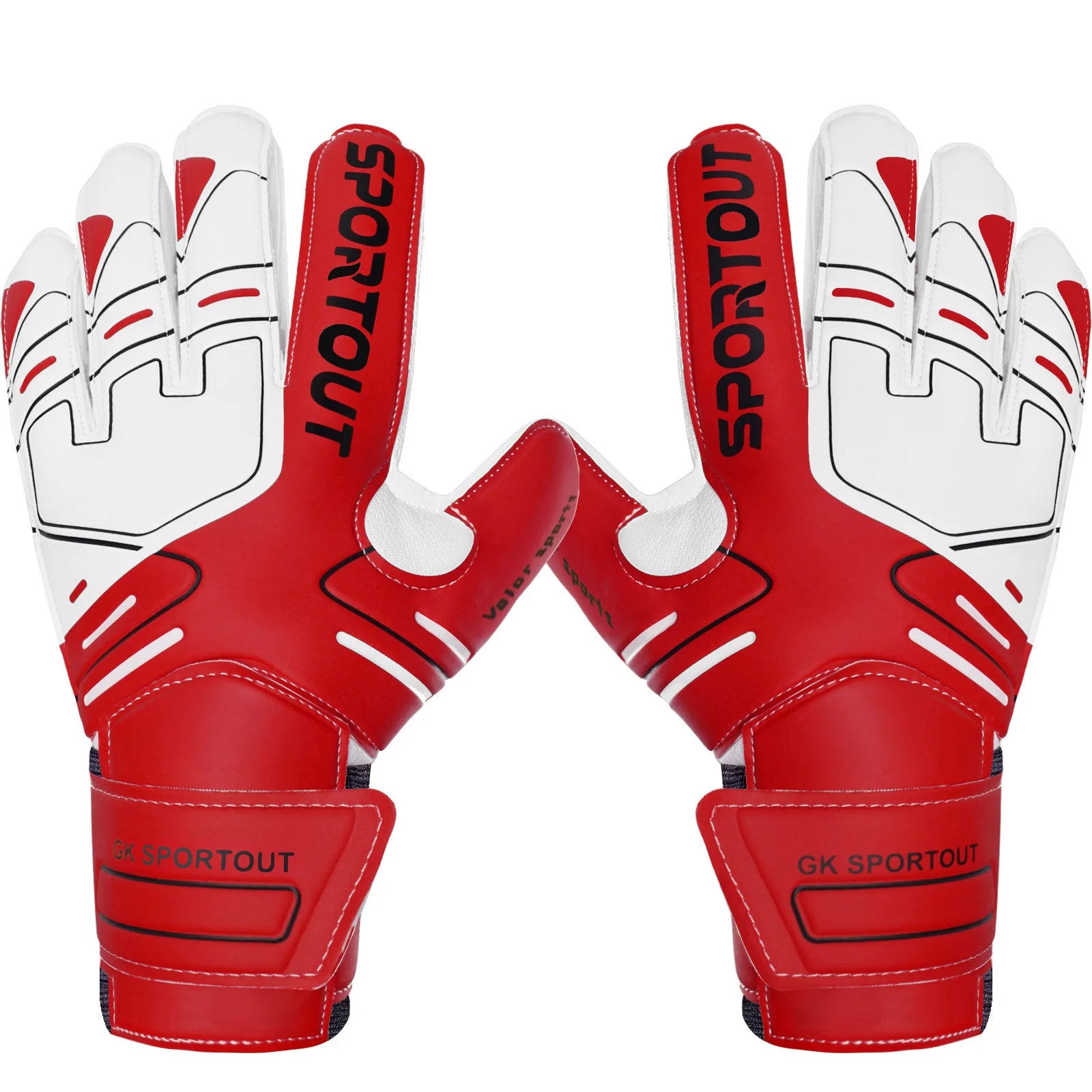 Sportout Goalkeeper Gloves – Youth & Adult Strong Grip with Finger Save