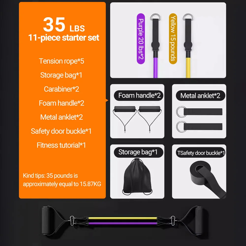 Resistance Bands Set (10–14pcs)