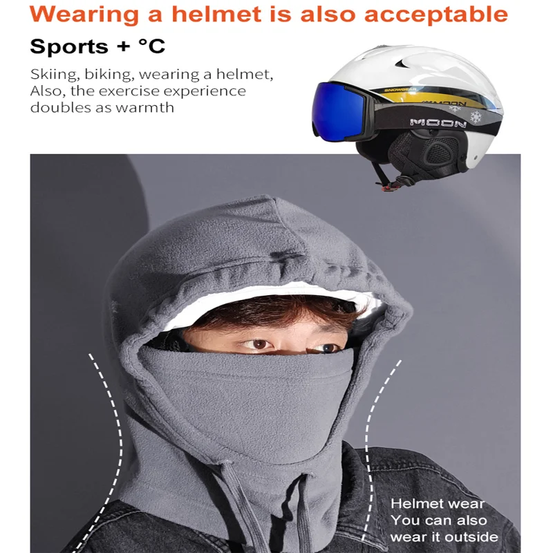 MOON Balaclava Ski Mask – Winter Cold Weather Sports Face Cover