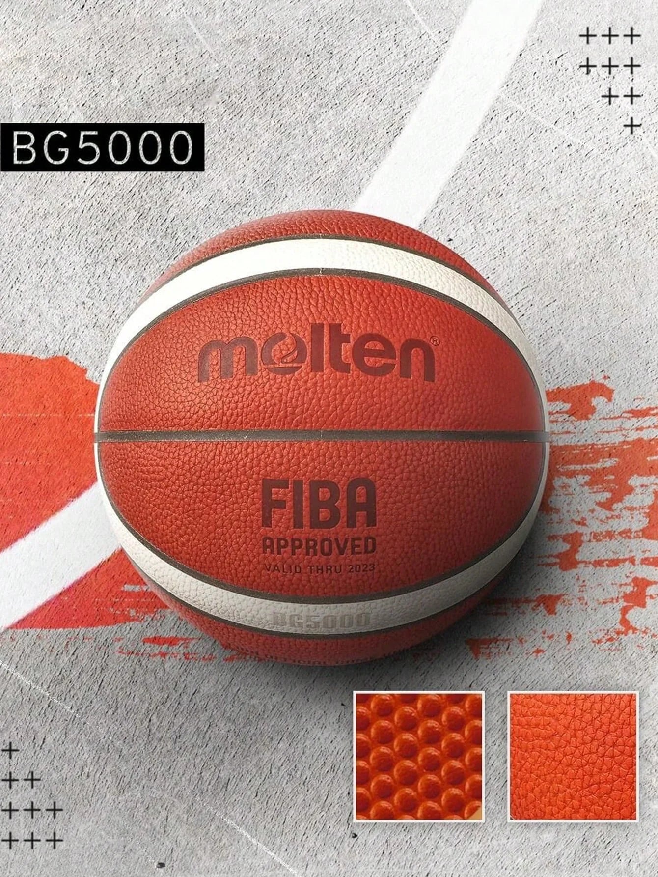 Molten BG5000 Basketball – Official Size 7/6 FIBA Certified Competition Ball