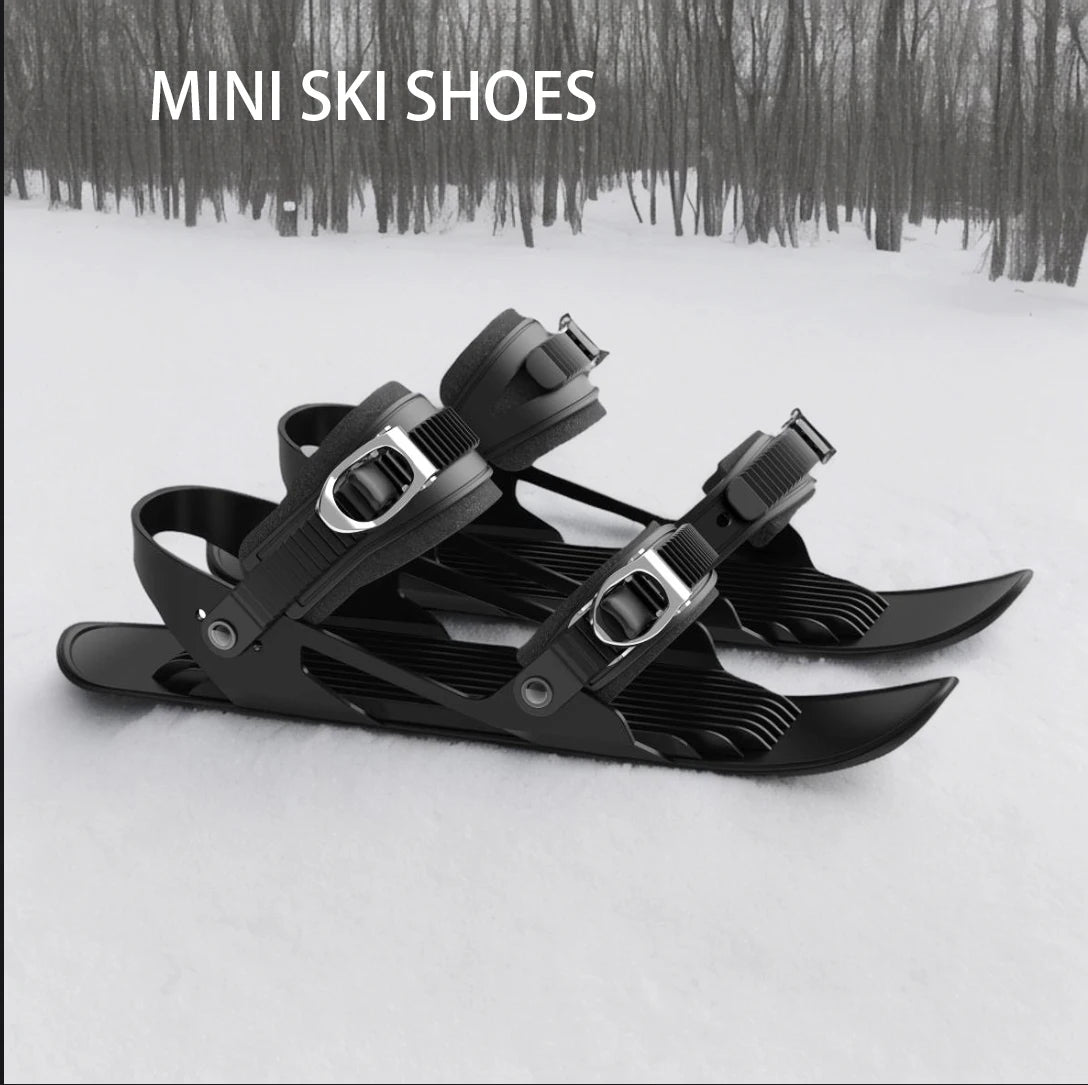 Mini Short Ski Shoes – Adjustable Portable Snow Boots for Adults