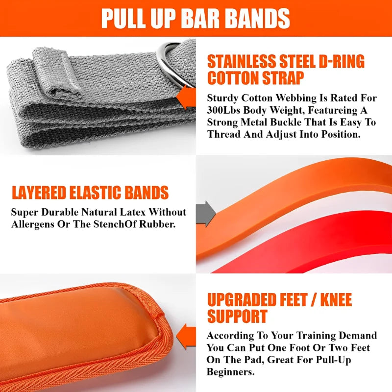 Adjustable Pull-Up Assistance Bands Set