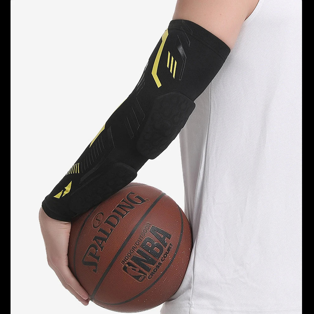 Sports Padded Arm Sleeve – Compression Elbow Guard for Basketball & More