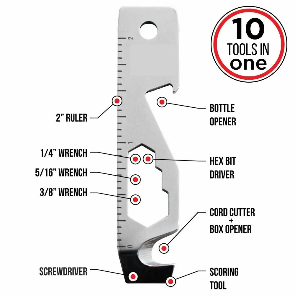 10-in-1 EDC Pocket Survival Tool