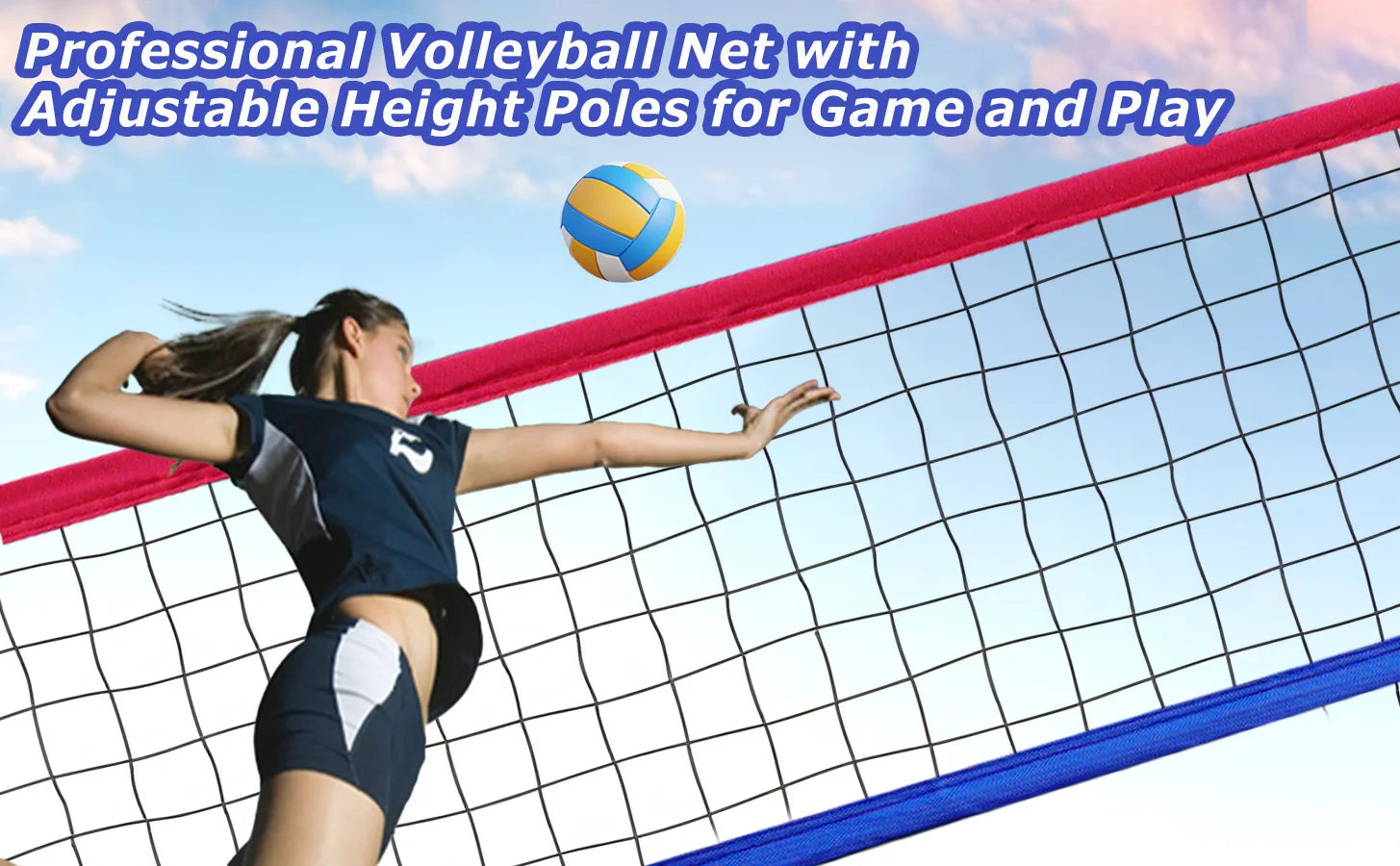 Portable Outdoor Volleyball Net Set