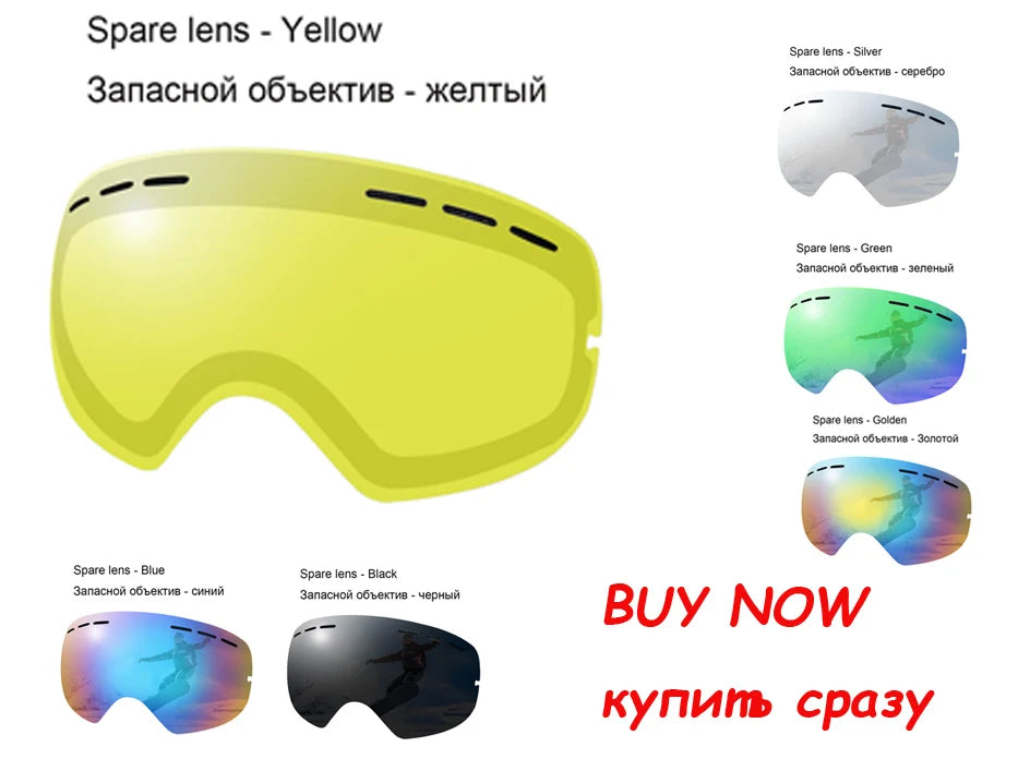 ELAX Double Layer Anti-Fog Ski & Snowboard Goggles