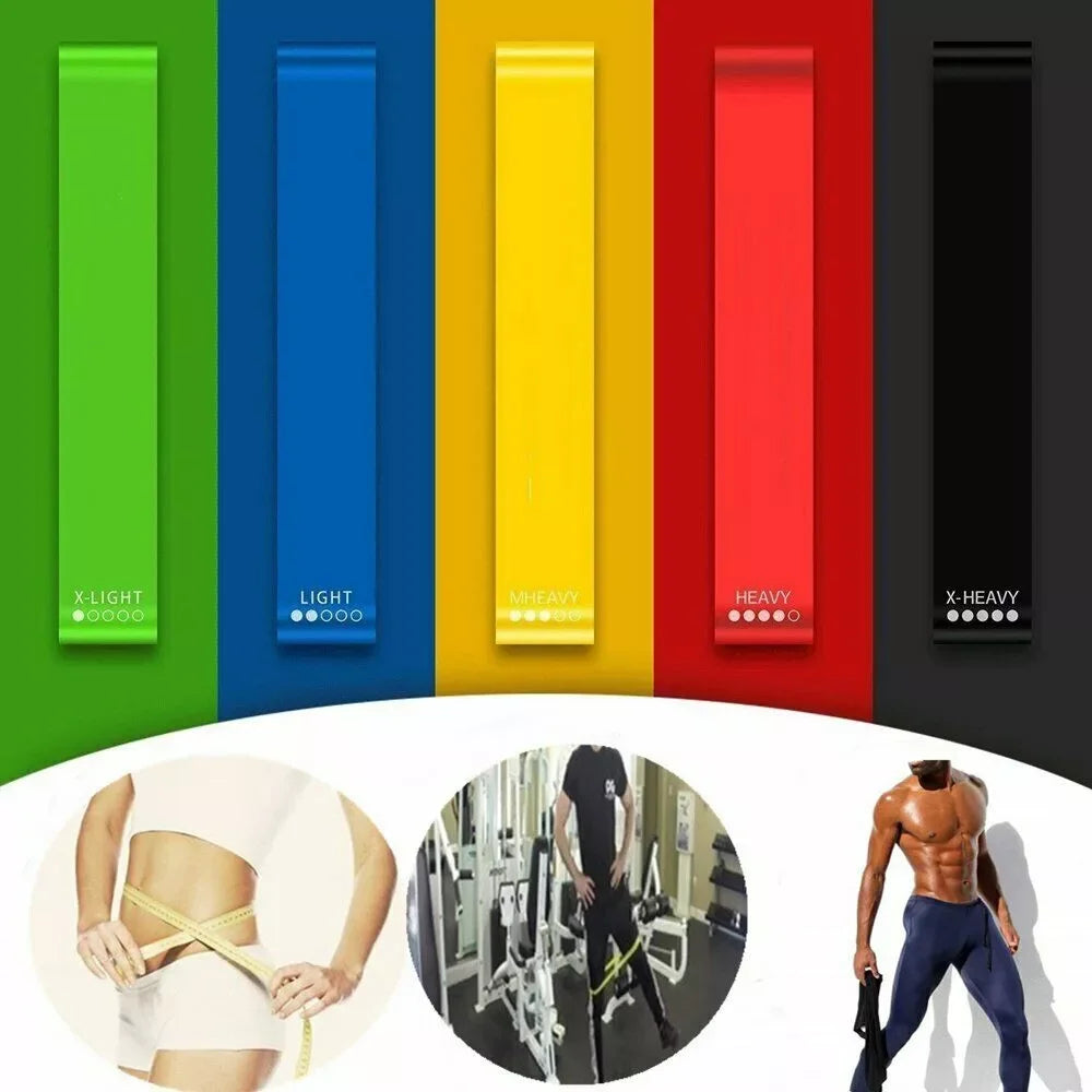 TPE Yoga Resistance Bands – Multi-Color Fitness & Pilates Elastic Bands