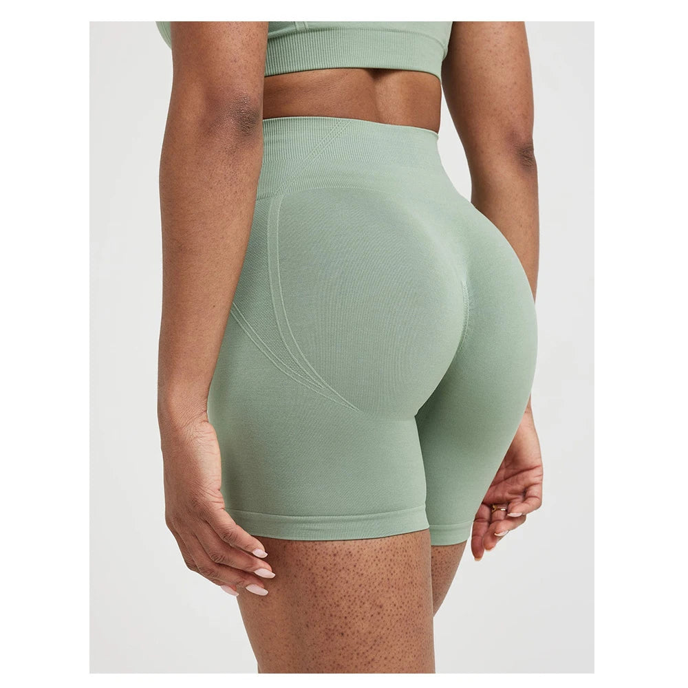 TKITK Women’s Seamless High Waist Gym Shorts