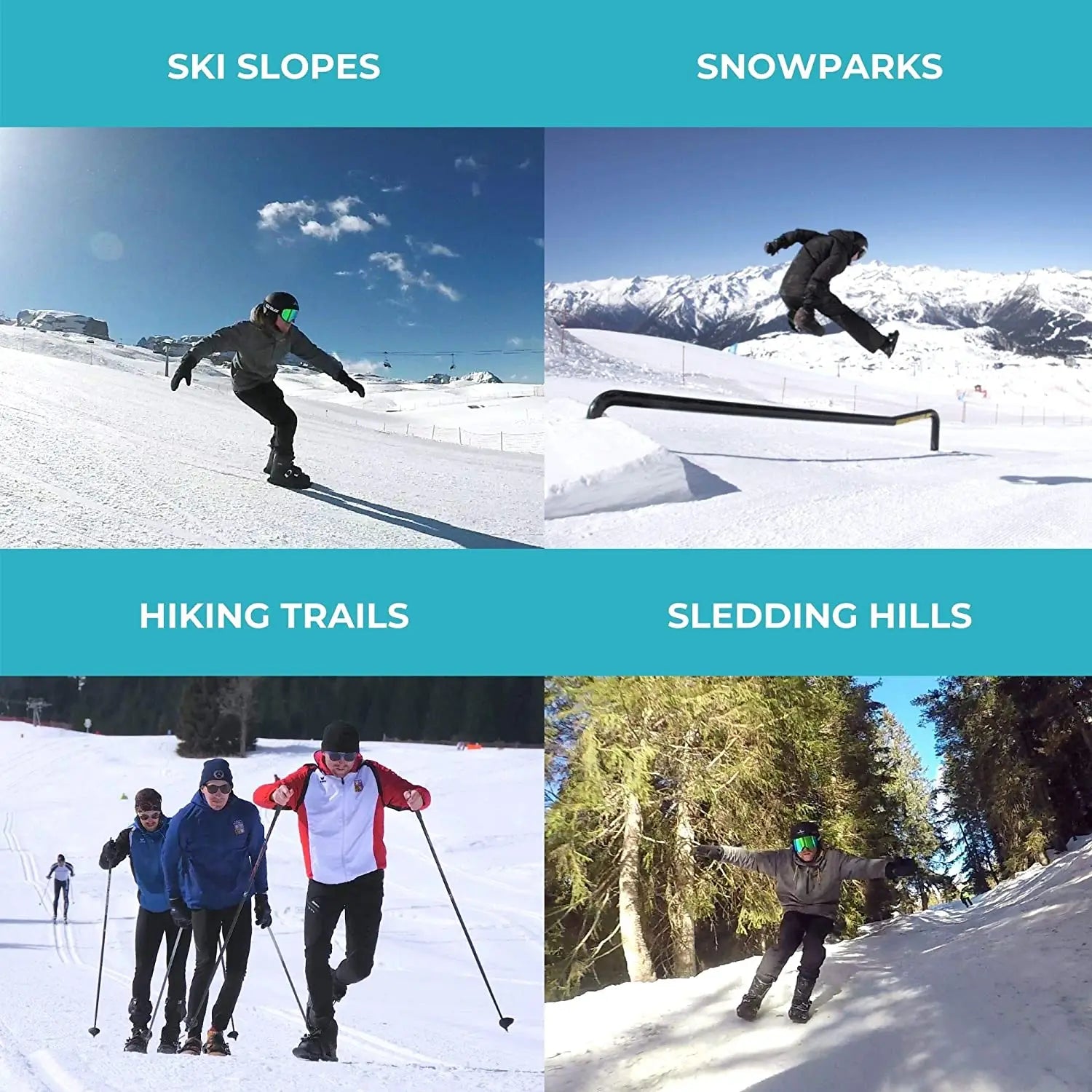 Mini Short Ski Shoes – Adjustable Portable Snow Boots for Adults