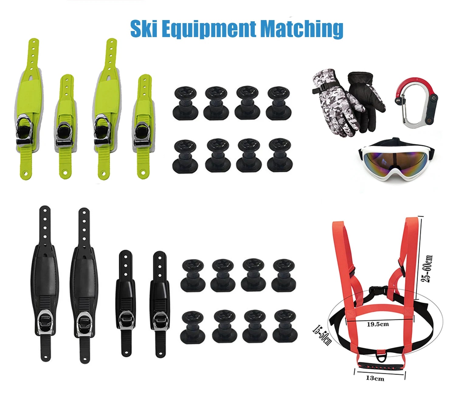 Mini Short Ski Shoes – Adjustable Portable Snow Boots for Adults