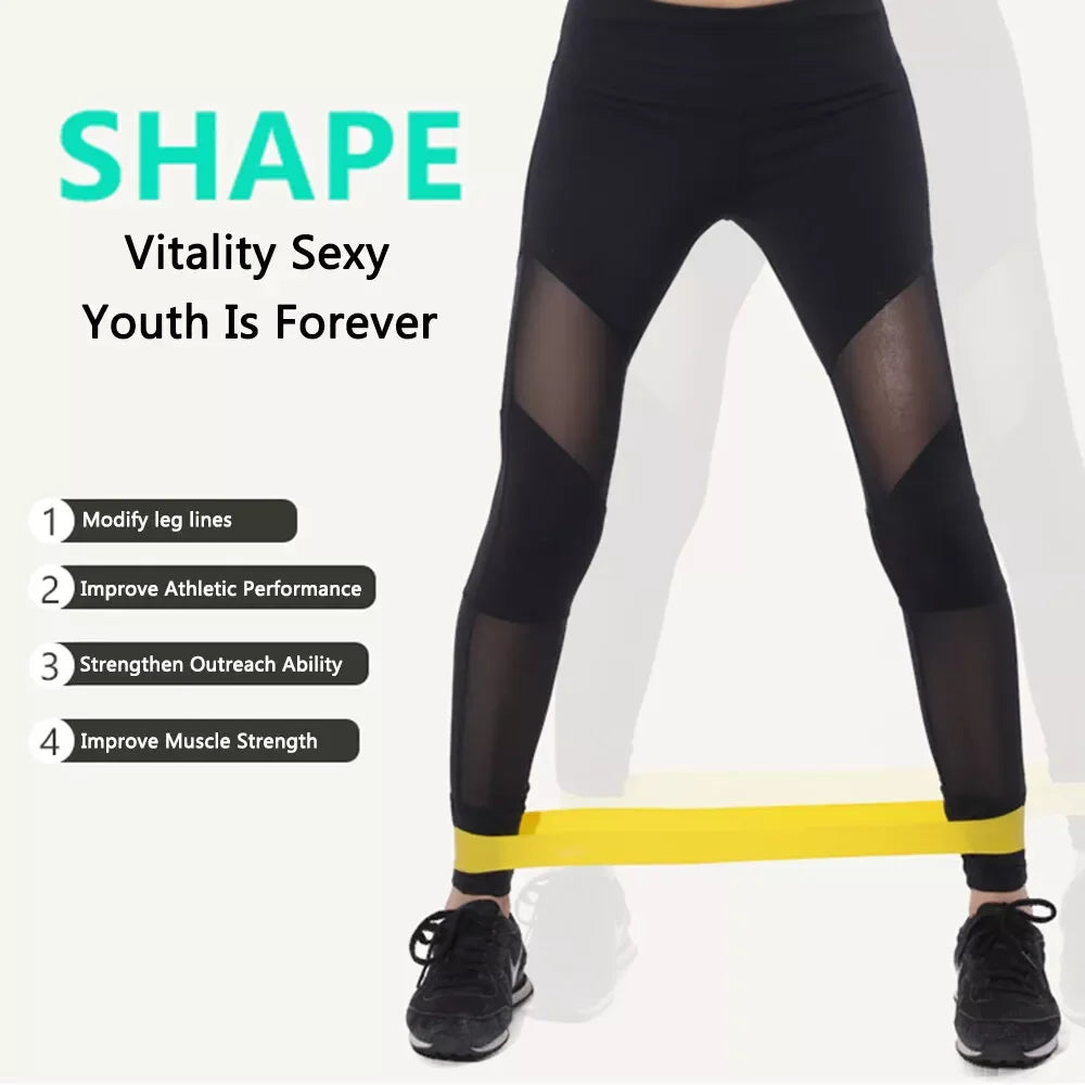 TPE Yoga Resistance Bands – Multi-Color Fitness & Pilates Elastic Bands