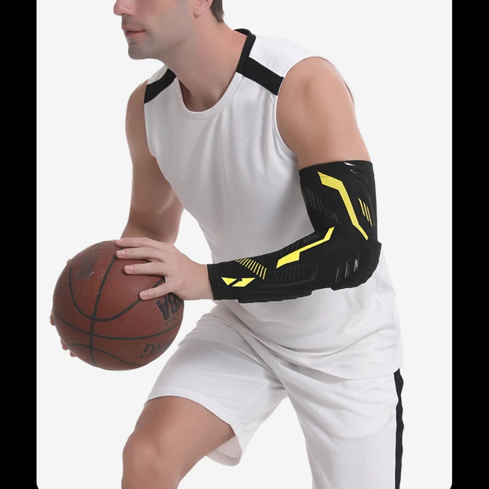 Sports Padded Arm Sleeve – Compression Elbow Guard for Basketball & More