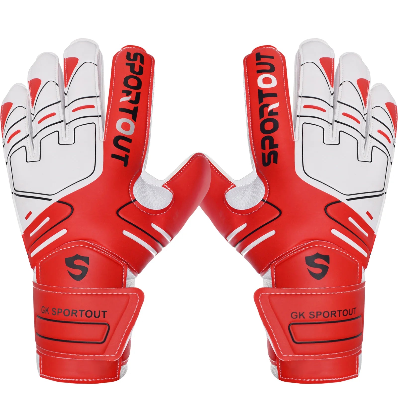 Sportout Goalkeeper Gloves – Youth & Adult Strong Grip with Finger Save