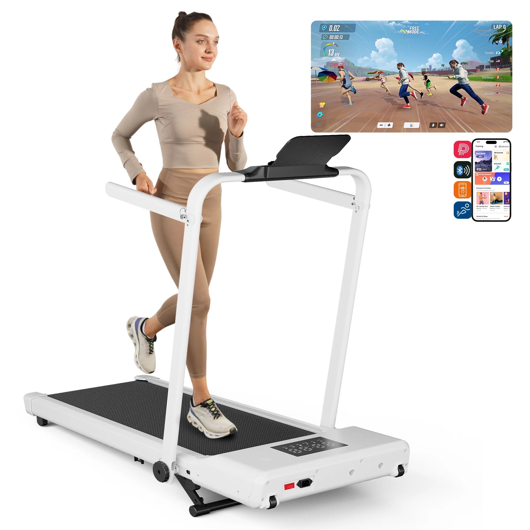 3.0HP Foldable Portable Treadmill with Incline