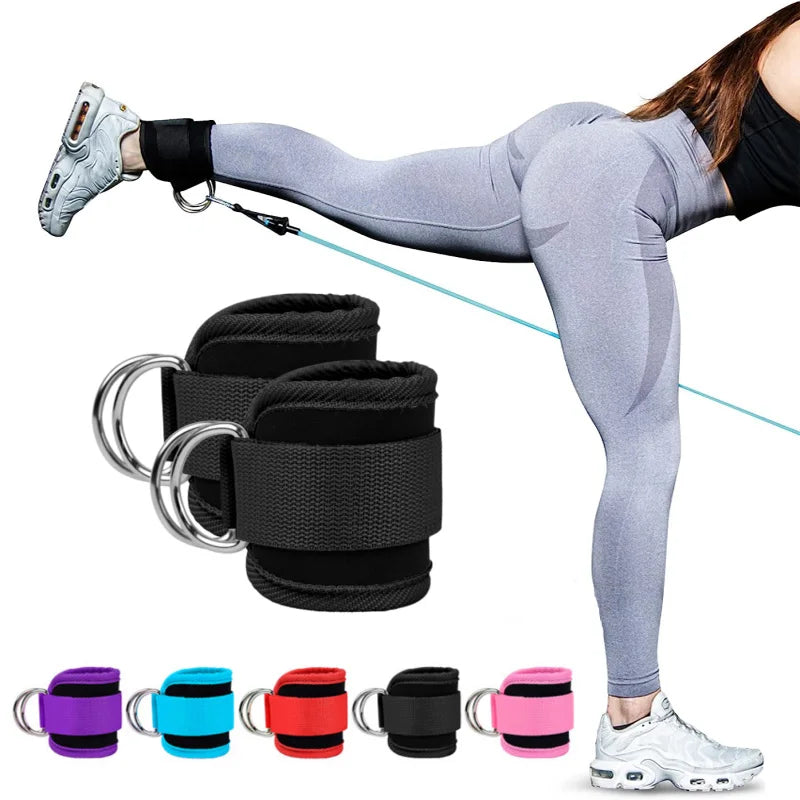 TPE Resistance Bands with Ankle Straps – Fitness & Leg Training Set
