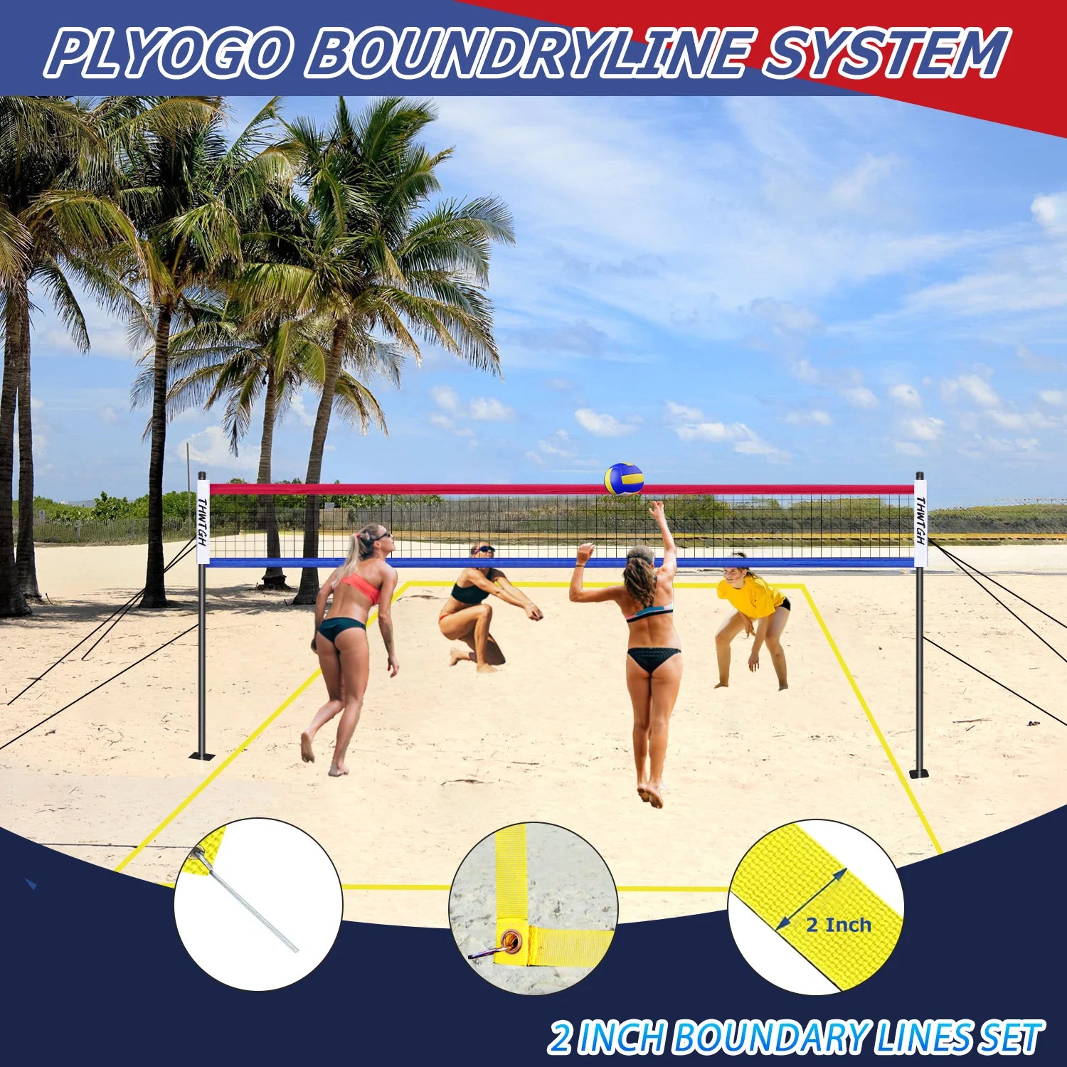 Portable Outdoor Volleyball Net Set