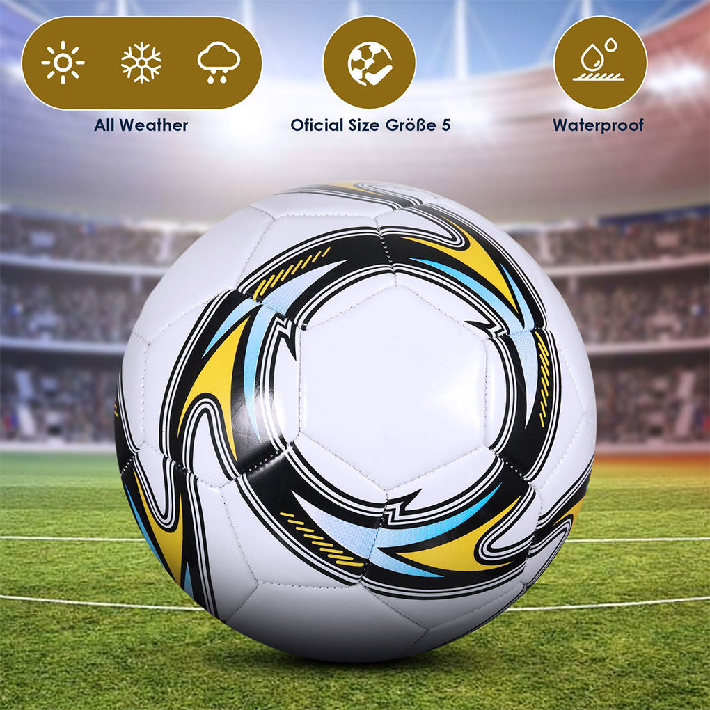 Official Size 5 Soccer Ball – PVC Wearproof Outdoor Training & Match