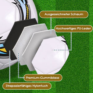 Official Size 5 Soccer Ball – PVC Wearproof Outdoor Training & Match
